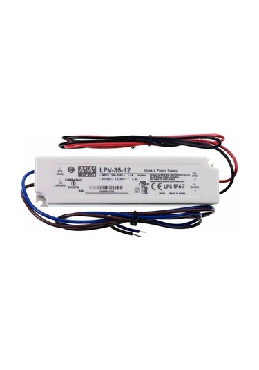 Led Driver Meanwell Mw-lpv-35-12 12v 3a Sabit Voltaj Ip67