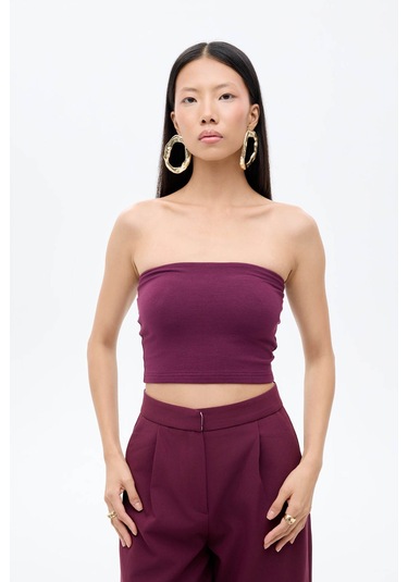 Quzu Bordo Kadın Bluz 23369 Bordo