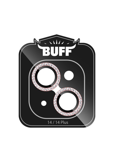 Buff Iphone Uyumlu 14 / 14 Plus Uyumlu Diamond Uyumlu Kamera Lens Koruyucu Pembe