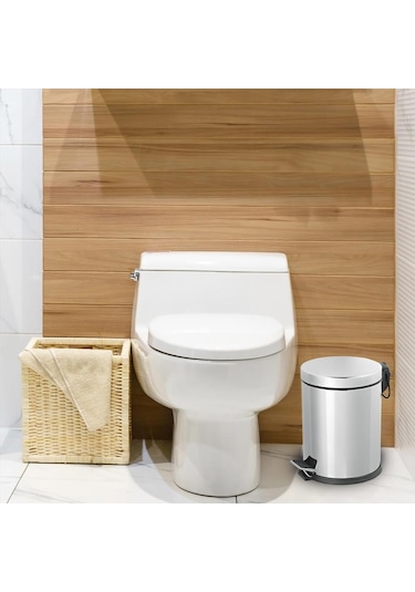 Maxiflow Maxıflow 5 Lt Krom Micro Pedallı Çöp Kovası