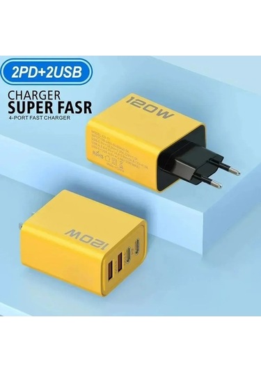 Zyzqstore 120w Hızlı Şarj Cihazı 4-portlu Cep Telefonu Duvar Adaptörü, Yüksek Güçlü Şarj Sistemi