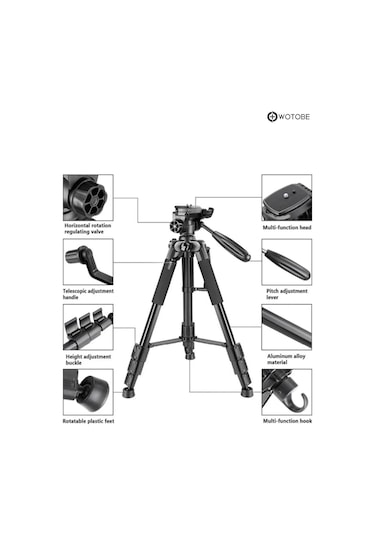 Çantalı Ayarlanabilir Profesyonel Telefon Kamera Sabitleyici Tripod