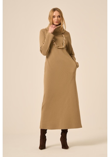Ftz Women Kadın Ribana Elbise Camel 31286 Camel
