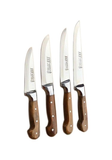 Sürmene Lazoğlu 4'Lü Mutfak Bıçak Seti Beyaz