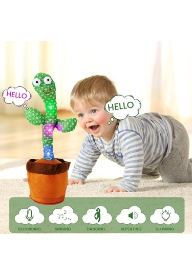 Yeşil Kaktüs Pırasa Oyuncağı 10cm X 5cm Miktar 1'li Paket B Diğer