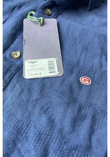 Slim Fit Italyan Kesim Gerçek Keten Gömlek-- Mavisax-- Mavi