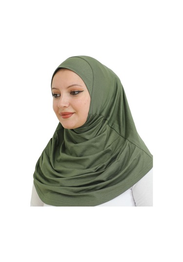 Hazır Giyim Türban Yumuşak Başörtü Şal - Haki Haki