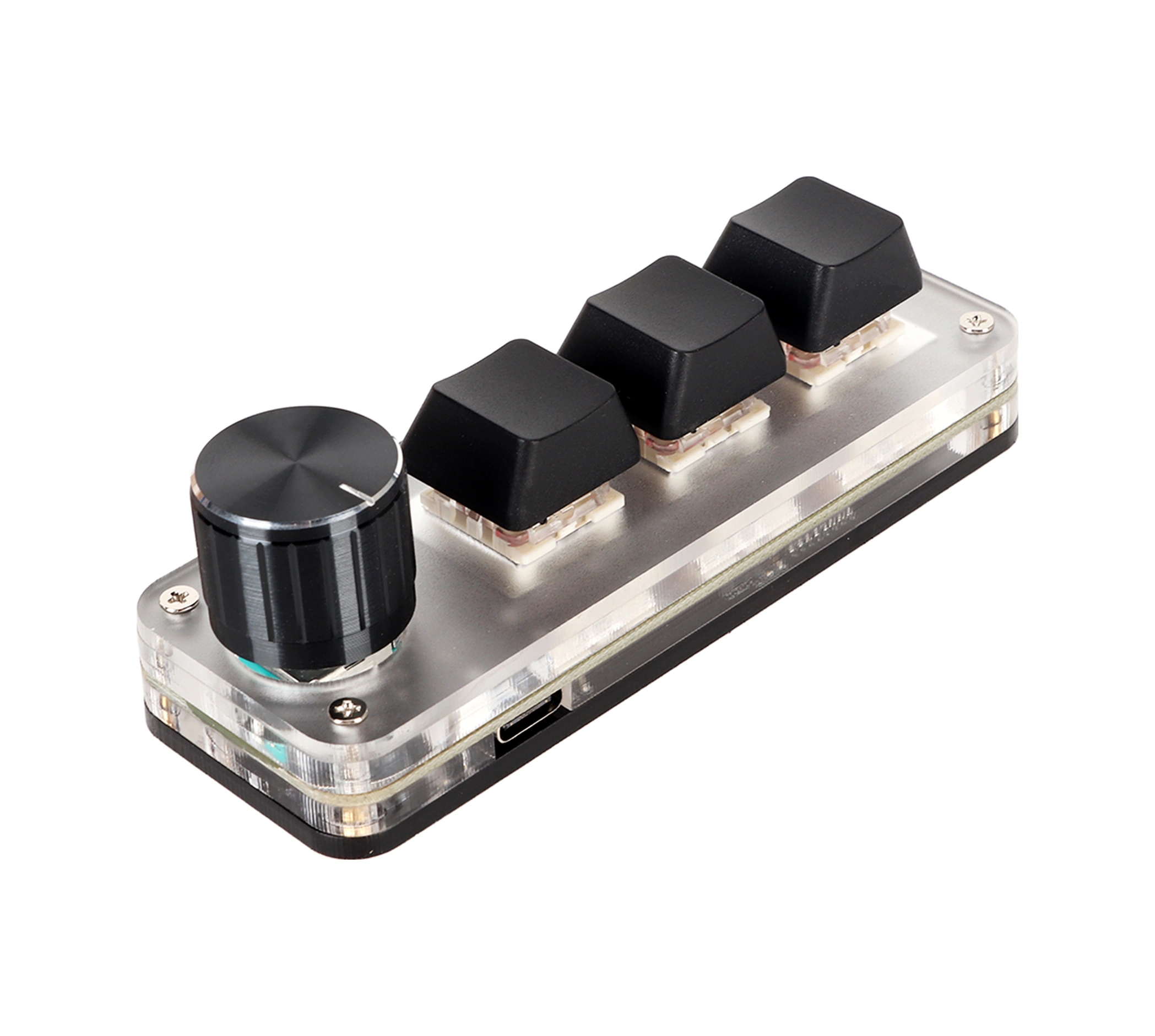 Vkemall Makro Klavye Usb Kablolu Kırmızı Switch Mekanik, Basılabilir Düğme Döndürücü, Özel Kısayol Tuşları, Oyun Ve Ofis İçin, Windows/linux/os X Desteği