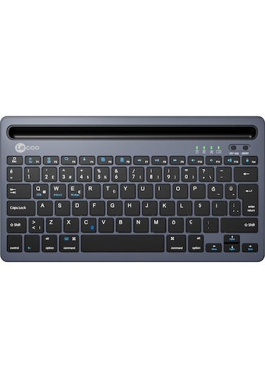 Lecoo   Bk100 Q Kablosuz Bluetoothlu Gri Klavye