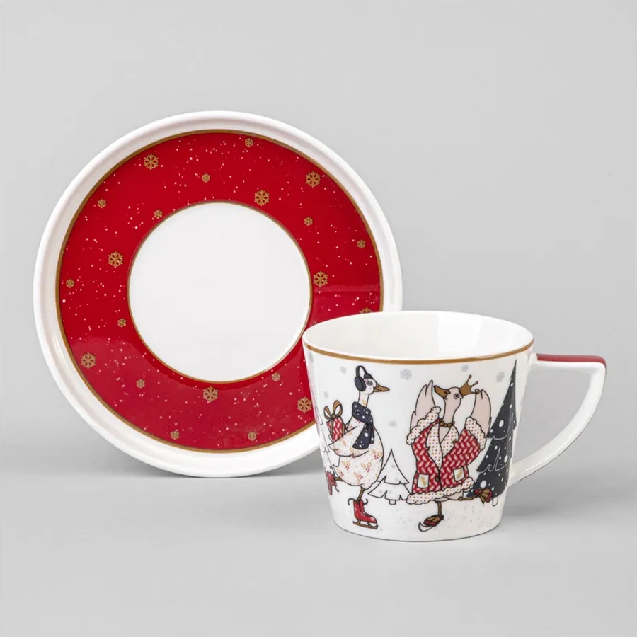 Lefard 250 Ml Çay Takımı "family Farm" Porselen Hediyelik Set 269941494 Beyaz