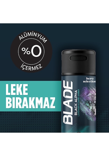 Blade Hero Selection Serisi Black Alpha Erkek Deodorant 6x150 Ml