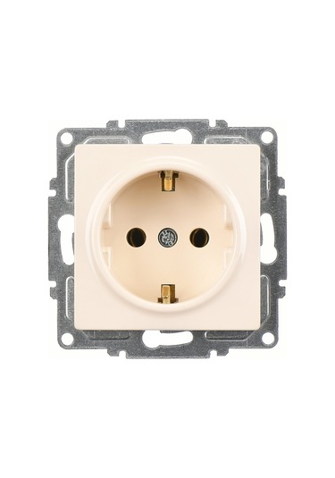 Günsan Visage Krem Topraklı Priz Mekanizma