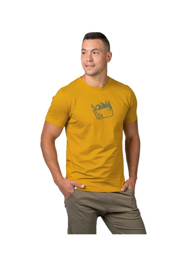 Hannah Ravi Baskılı Erkek T-shirt Sarı