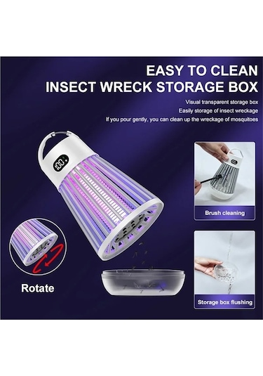 Novahub Elektrik Çarpması Sivrisinek Katili Lamba Tip-c Şarj