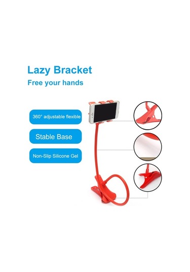 Wisdomselect 360 Şekereli Boyunlu Esnek 6,3 Inç'e Kadar Cihazlara Uyumlu Atlamalı Telefon Tutacağı Mor Yok Havalandırma Ozt7r7