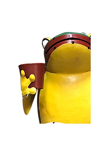 Suntek Magideal Kurbağa Heykeli Minyatür Metal El Büyük Sarı