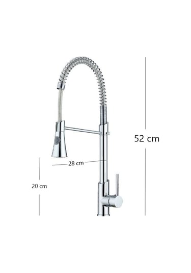 Hms 2 Fonksiyonlu Spiralli Endüstriyel Eviye Mutfak Bataryası
