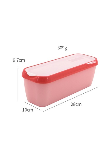 Suntek Buzdolabı Yoğurt Dondurma Kabı Kırmızı - Pembe 28 x 10 x 9.7 CM Kırmızı - Pembe
