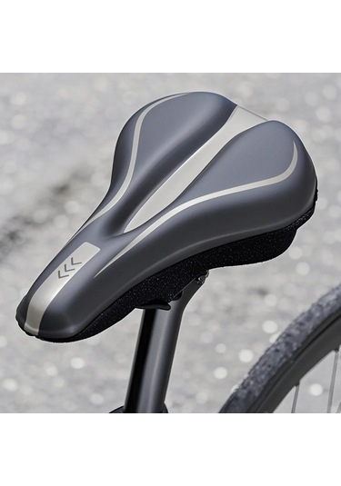 Yifomall Bisiklet Pu Deri-silikon Yastık Kılıfı, Dağ Bisikleti İçin Sponge Dolgulu, Sırt Ağrısı Azaltıcı, Konforlu Sürüş, Siyah-kırmızı Kırmızı