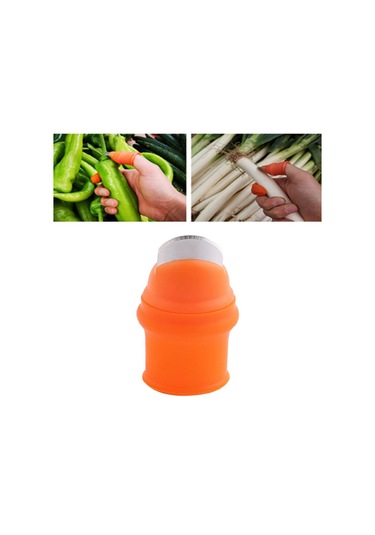 Homyl Silikon Başparmak Bıçağı Sebze Kesici Uzun,-büyük