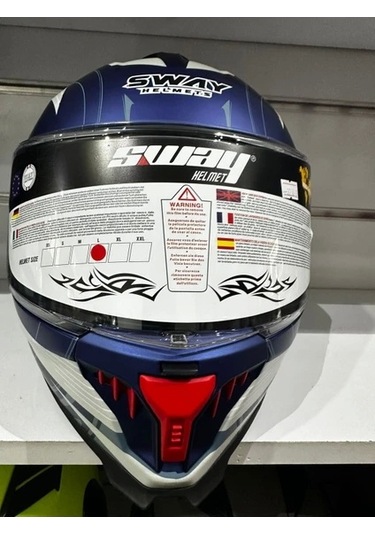 Sway Sw-865 St  Motosiklet Kaskı Blue/red