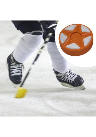 Homyl Buz Hokeyi Topu Açık Hava Yedek Oyun Sporları Turuncu Turuncu