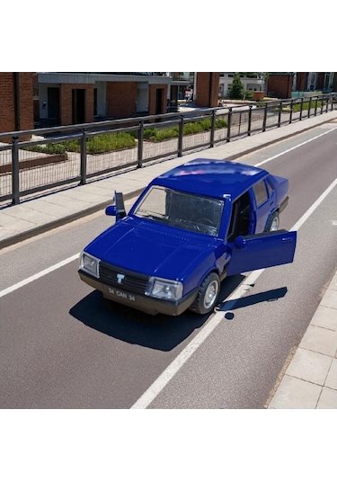 Nostaljik Metal Çek Bırak Mavi Tofaş Şahin Araba Kapılar Açılır Diğer