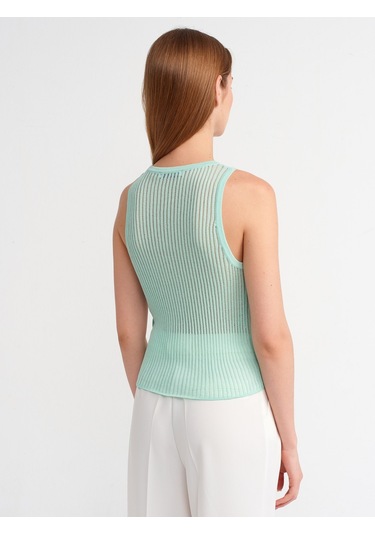 Dilvin Bisiklet Yaka Triko Atlet Mint