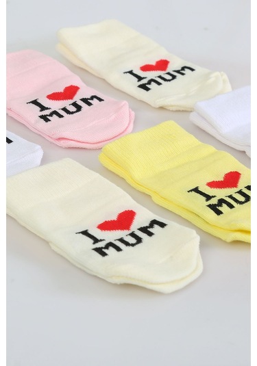 Pamuklu 6'lı Yenidoğan Erkek Bebek Çorap Mum Pembe