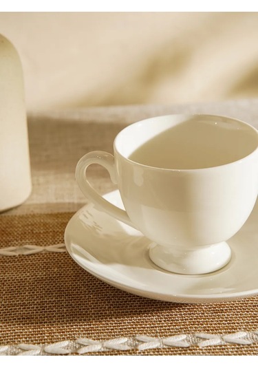 Magistro 220 Ml "english Tea" Fincan Takımı Hediye Çay Kupası Ve Tabaklı 337438732 Beyaz