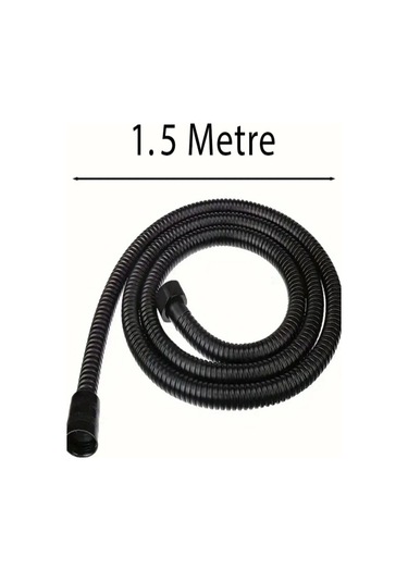 Duş Hortumu Örgülü Siyah Siyah