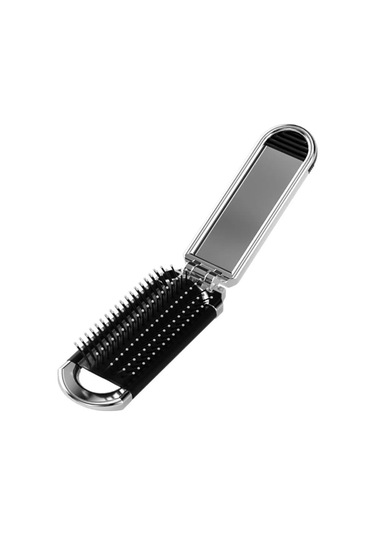 Shineyee Portatif Çekirdekli Ayna Tarak - Gümüş Plated, Kol Saçlarına Yumuşak Döküm, Makyaj Aynası İle Taşınabilir Stil Aksesuarı