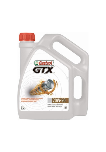 Castrol GTX 20W-50 Sentetik Motor Yağı 4 x 3 L