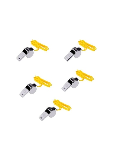 5 Adet Metal Düdük Hakem Düdüğü Deprem Düdüğü Çok Renkli