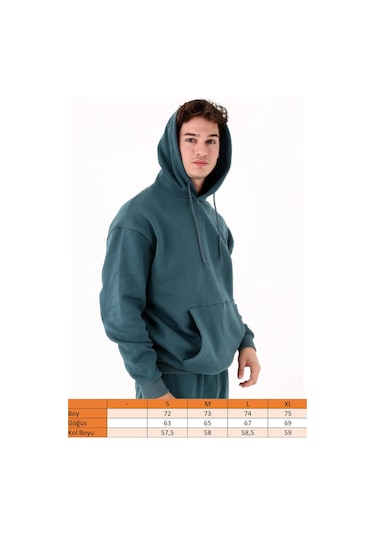 Scorp Origin Erkek Hoodie Sweatshirt Petrol Standart Çok Renkli