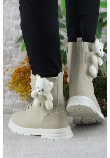 Fort Cool Perla Rahat Sıcak Astar Kaymaz Taban Kız Çocuk Bot Bej