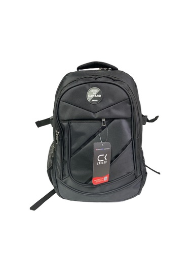 Büyük Su Geçirmeyen Kalın Kumaş Ortopedik Üç Bölmeli Okul Gezi Seyahat Kamp Sırt Çantası 32cmx47cm Siyah