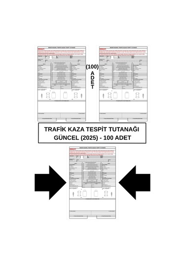 Trafik Kaza Tesit Tutanağı Güncel 2025 - 100 Adet