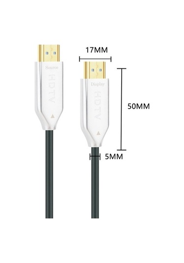 Novahub 2.0 Sürümü Hdmı Fiber Optik Hat 4k Ultra Yüksek Net Çizgi Monitör Bağlantı Kablosu, Uzunluk: 10m Beyaz, Güçlü Optik Performans