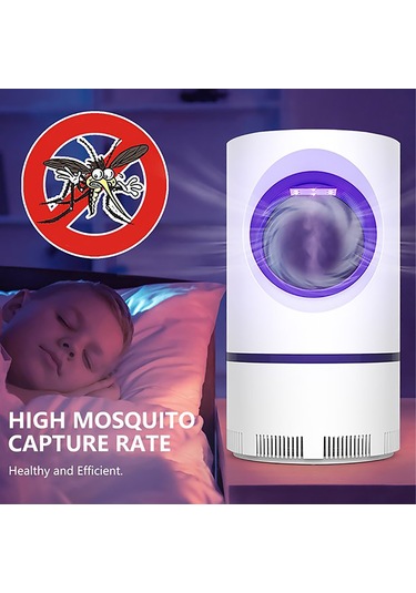Kangvka Ev İçi Usb Uv Led Sakin Sinek Öldürücü Lambası - Bebek Odası İçin Fiziksel Musluk Tutucu 10-20m²