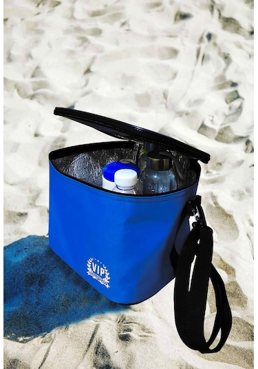 Vip Soğutucu Termos Çanta 11 L Plaj Tipi Buzluk Termos Mavi