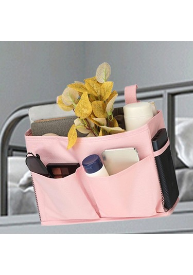 Homyl Dergi Için Başucu Caddy Asılı Yatak Düzenleyici Hafif Pembe