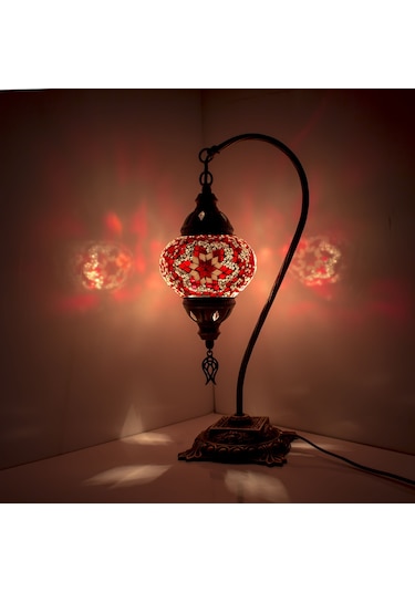 Dekoratif MOZAİK LAMBA EL YAPIMI DEKORATİF BAŞUCU İÇİN KOMODİN ÜSTÜ LAMBA