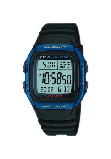 Casio W-96h-2avdf Quartz Siyah Silikon Kordon 36 Mm Erkek Kol Saati