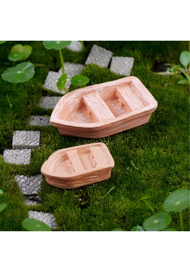 Sones Retro Ahşap Tekne Modeli Reçine El Sanatları Aksesuarları, Boyut: Büyük