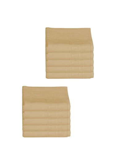 10 Lu Otel Ayak Havlusu Bukle Ayak İzli 50x70 Cm Renkli 16/2 Avs 250 Gr Kahve