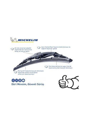 Michelin Rainforce Mc13921 52,5cm 1 Adet Universal Telli Silecek