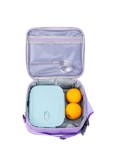 Moveevo Pembe Renkli Isı Saklama Sandviç Çantası - Güneş Işığı Desenli, Hafif, Tek Askılı Piknik & Öğle Yemeği Çantası Çok Renkli