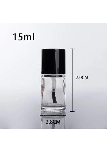 2ml5ml10ml15ml Oje Şişesi Tırnak Jel Boş Fırça İle Şişe Cam Boş Karıştırma Şişesi Tırnak Jel Boş Şişe Konteyner Gümüş Cam