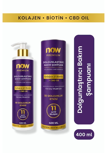 Now Premium Kolajen & Biotin Dolgunlaştırıcı Bakım Şampuanı 400 ML